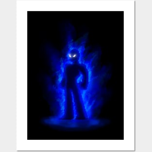 blue flame Posters and Art